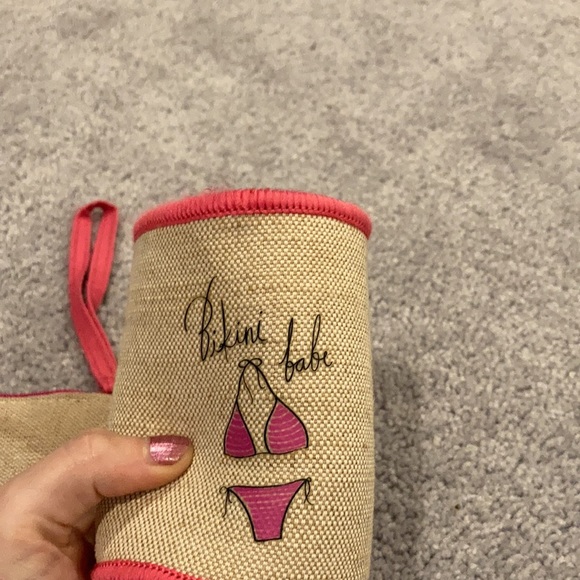 Bikini π Babe Cup or Makeup Brush Holder and Small Makeup Pouch - Picture 3 of 7